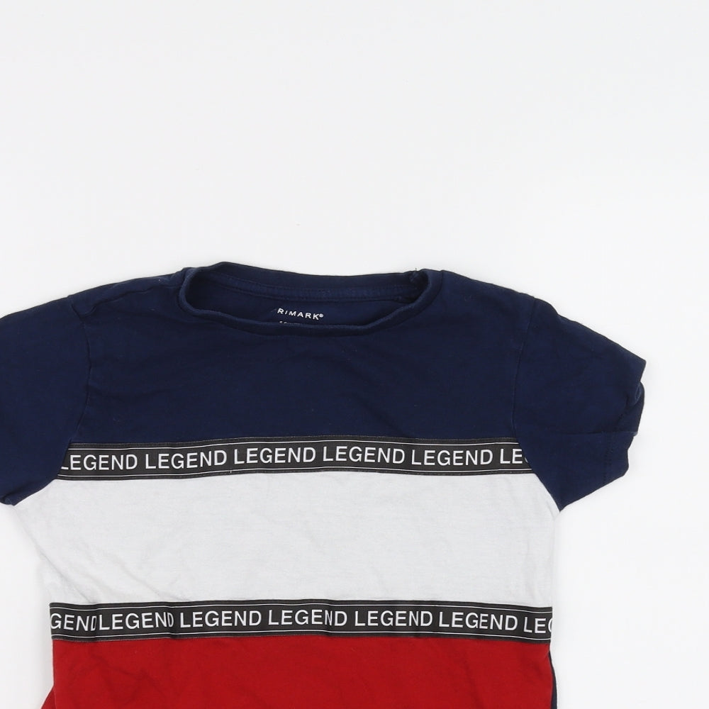 Primark Boys Blue   Basic T-Shirt Size 5-6 Years