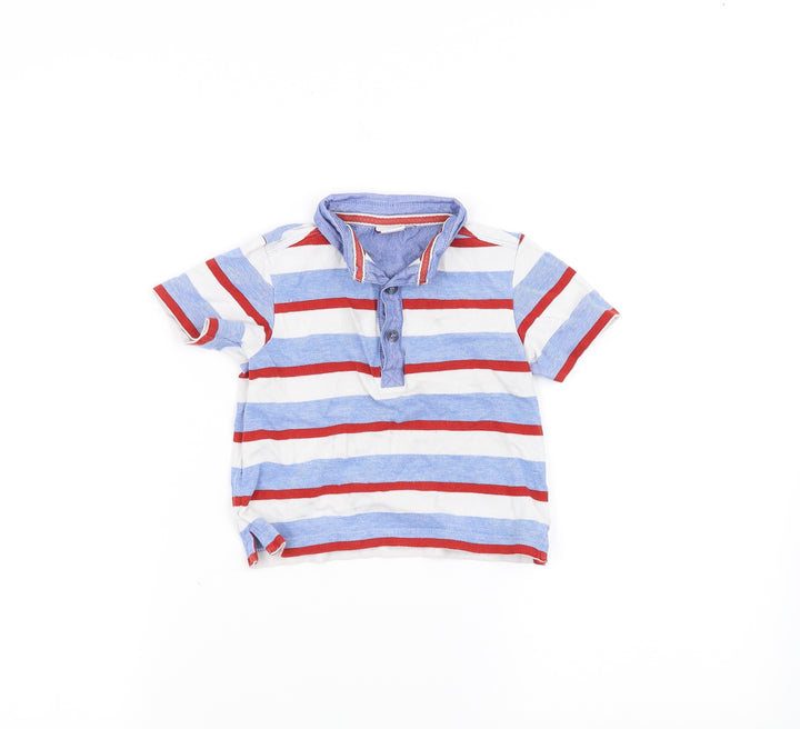 Mini Club Baby White Striped Basic Polo Size 12-18 Months