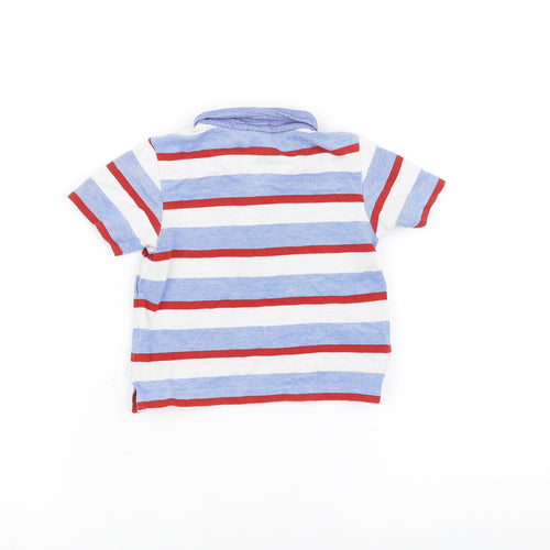 Mini Club Baby White Striped  Basic Polo Size 12-18 Months