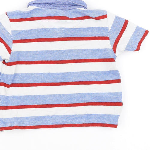 Mini Club Baby White Striped  Basic Polo Size 12-18 Months