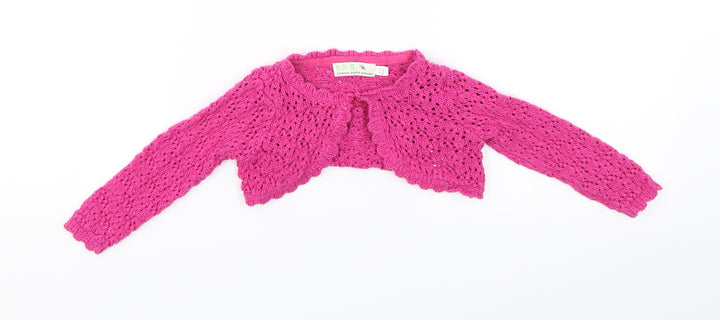 Mini B Baby Pink   Cardigan Jumper Size 12-18 Months