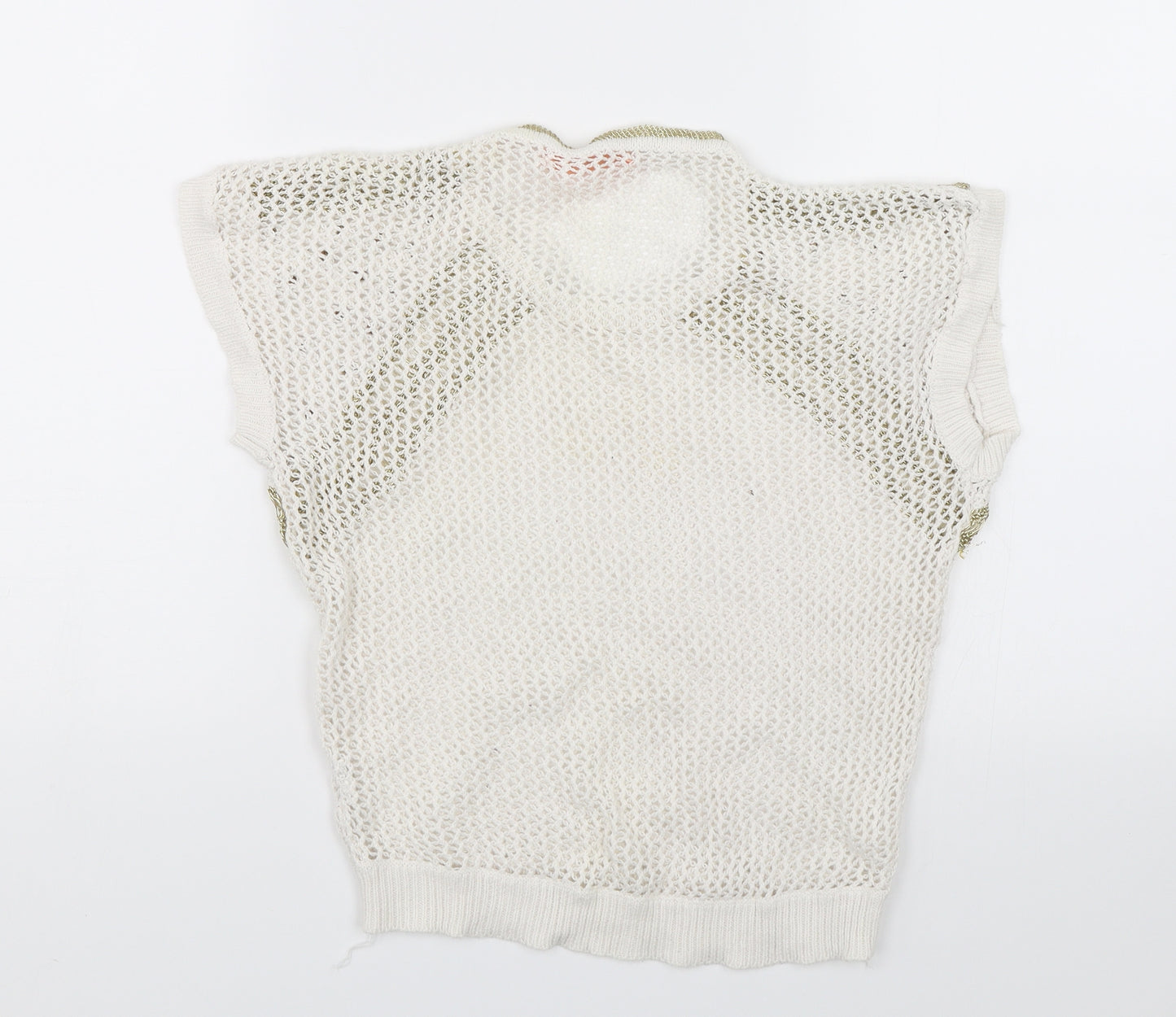 Novo Style Womens White   Jersey Blouse Size 10