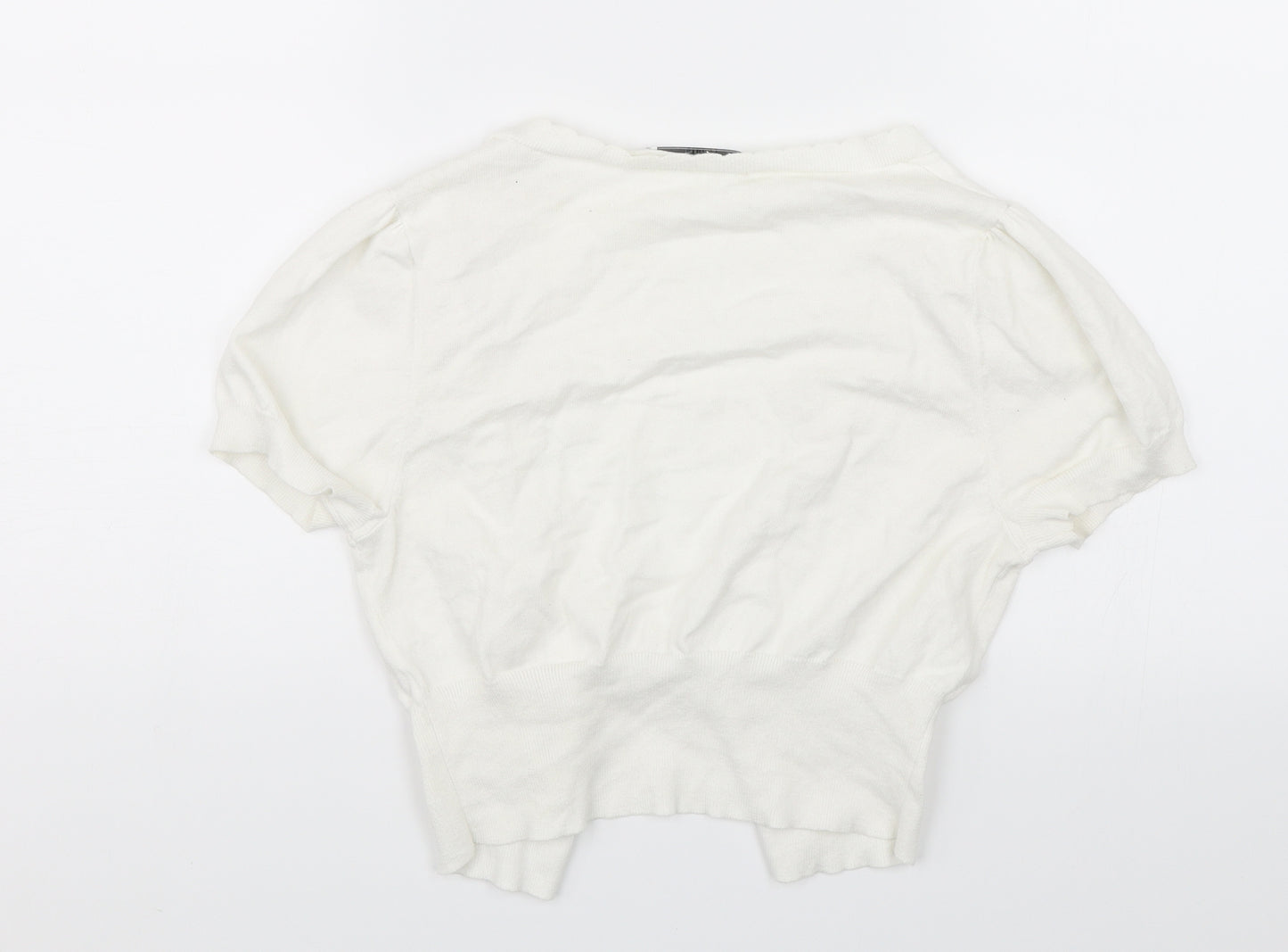 George Womens White   Cardigan Jumper Size 12