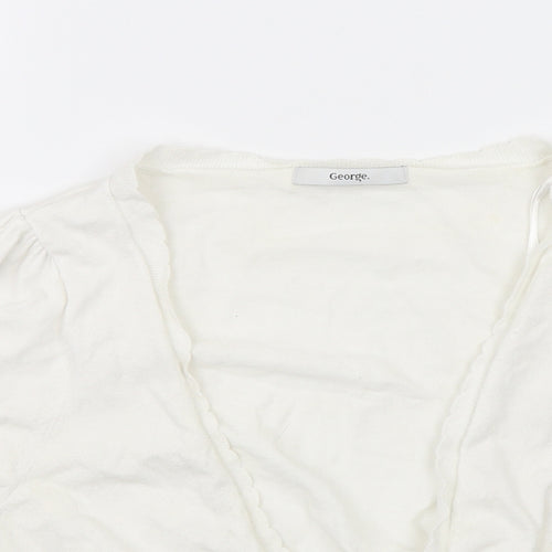 George Womens White   Cardigan Jumper Size 12