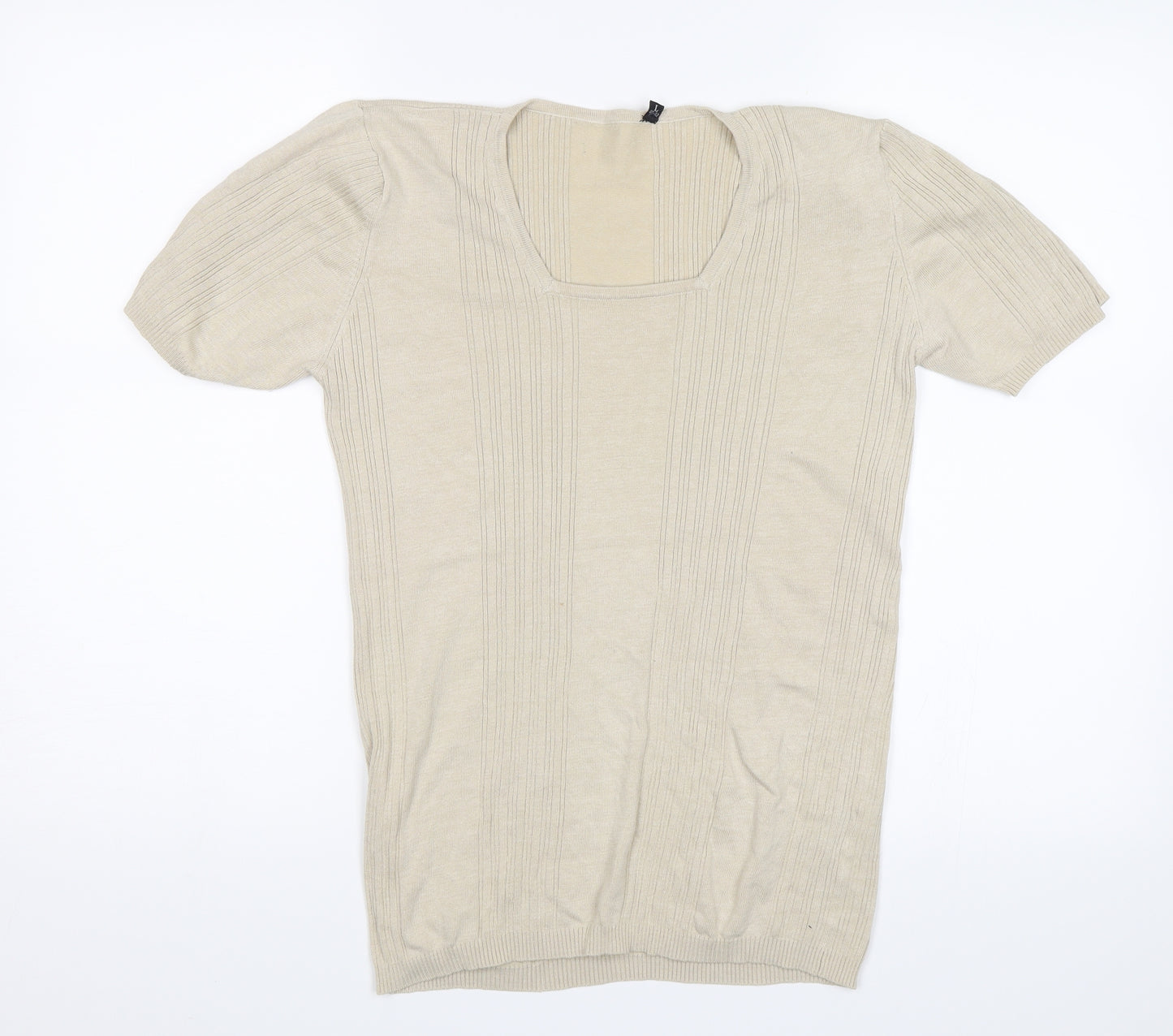 Preowrn Womens Beige   Jersey T-Shirt Size L
