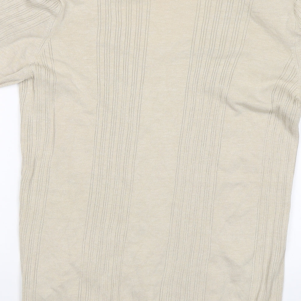 Preowrn Womens Beige   Jersey T-Shirt Size L