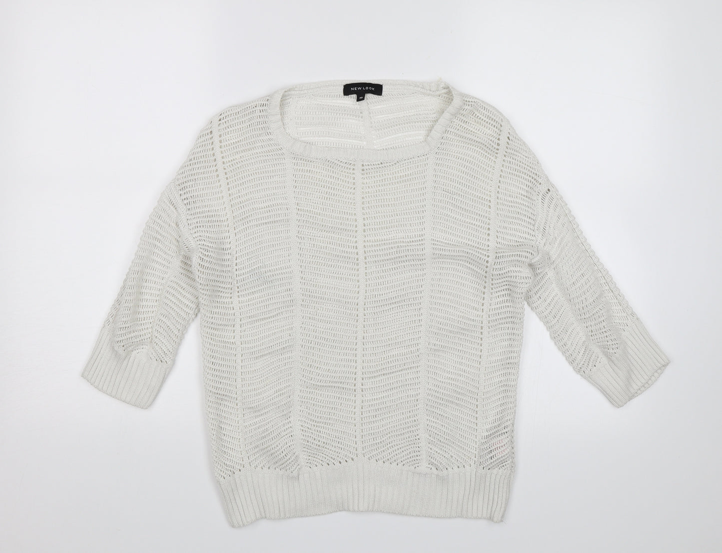 New Look Womens White   Pullover Jumper Size 10