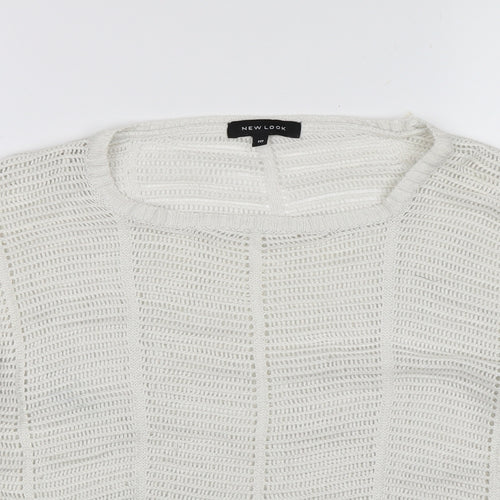 New Look Womens White   Pullover Jumper Size 10