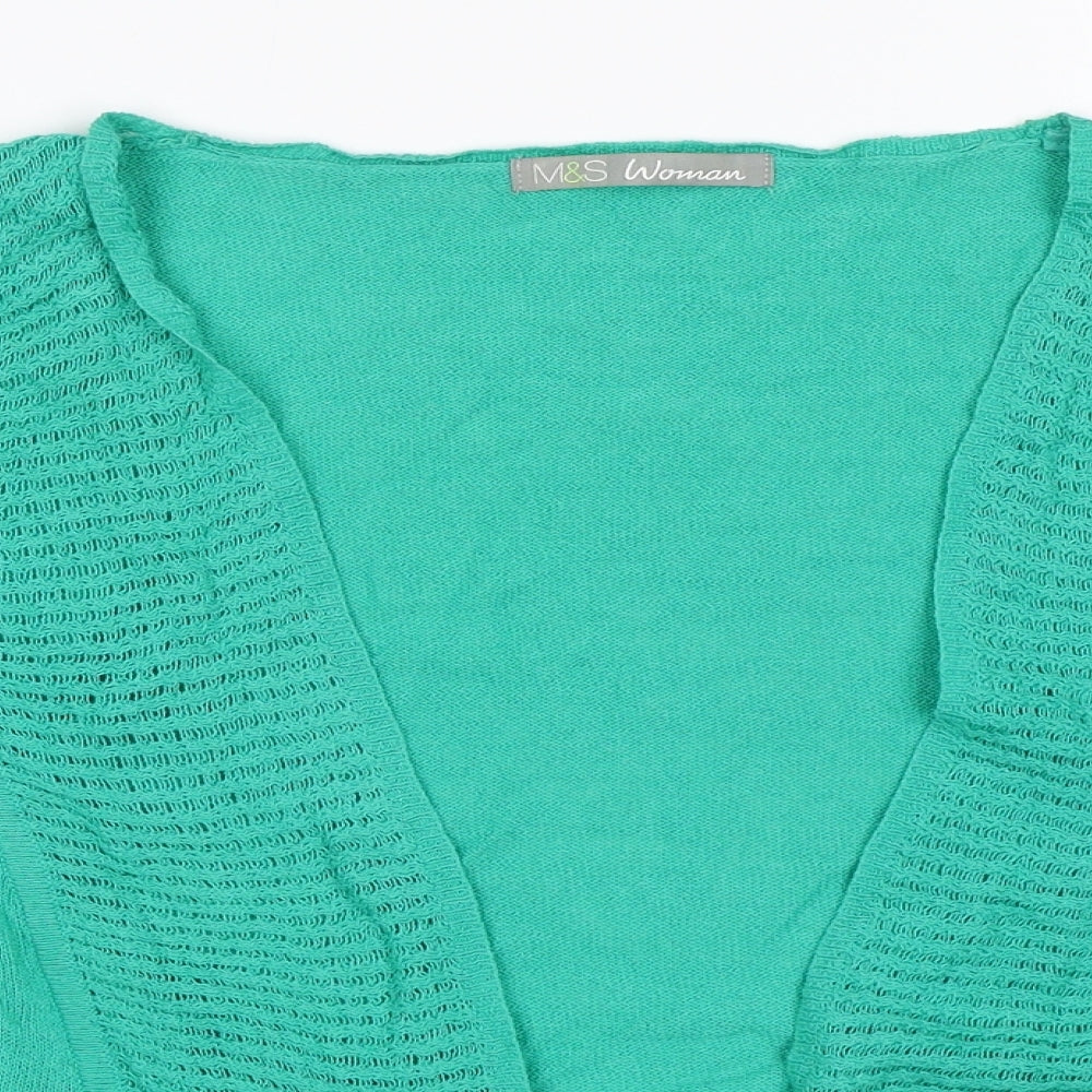 M&S Womens Green   Shrug Jumper Size 22
