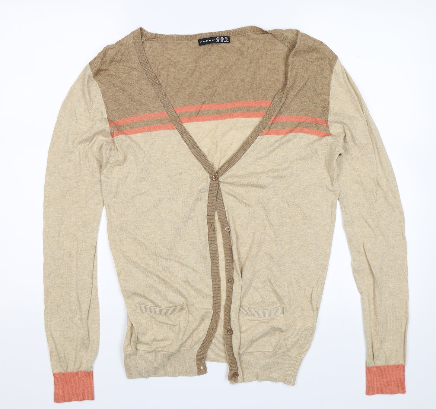 Atmosphere Mens Brown   Cardigan Jumper