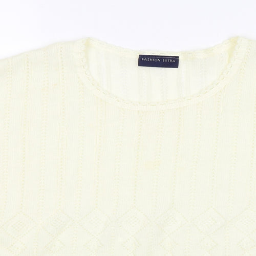 Fashion Extra Womens White   Jersey T-Shirt Size 24