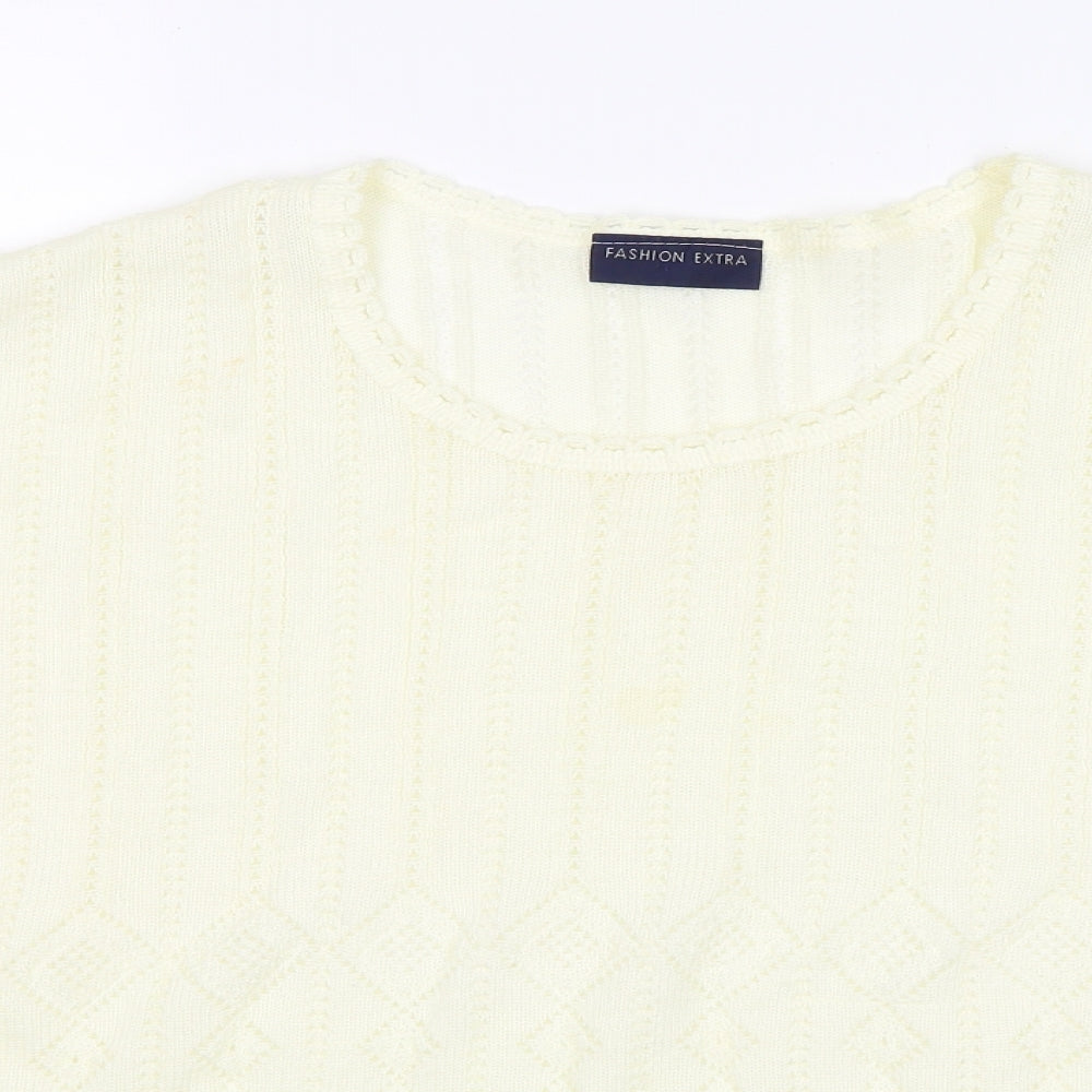 Fashion Extra Womens White   Jersey T-Shirt Size 24