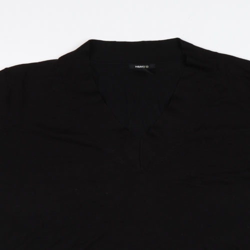 H&M Womens Black   Jersey T-Shirt Size 3XL