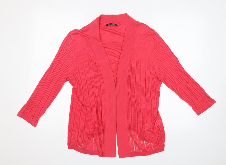 Bonmarché Womens Pink Cardigan Jumper Size M