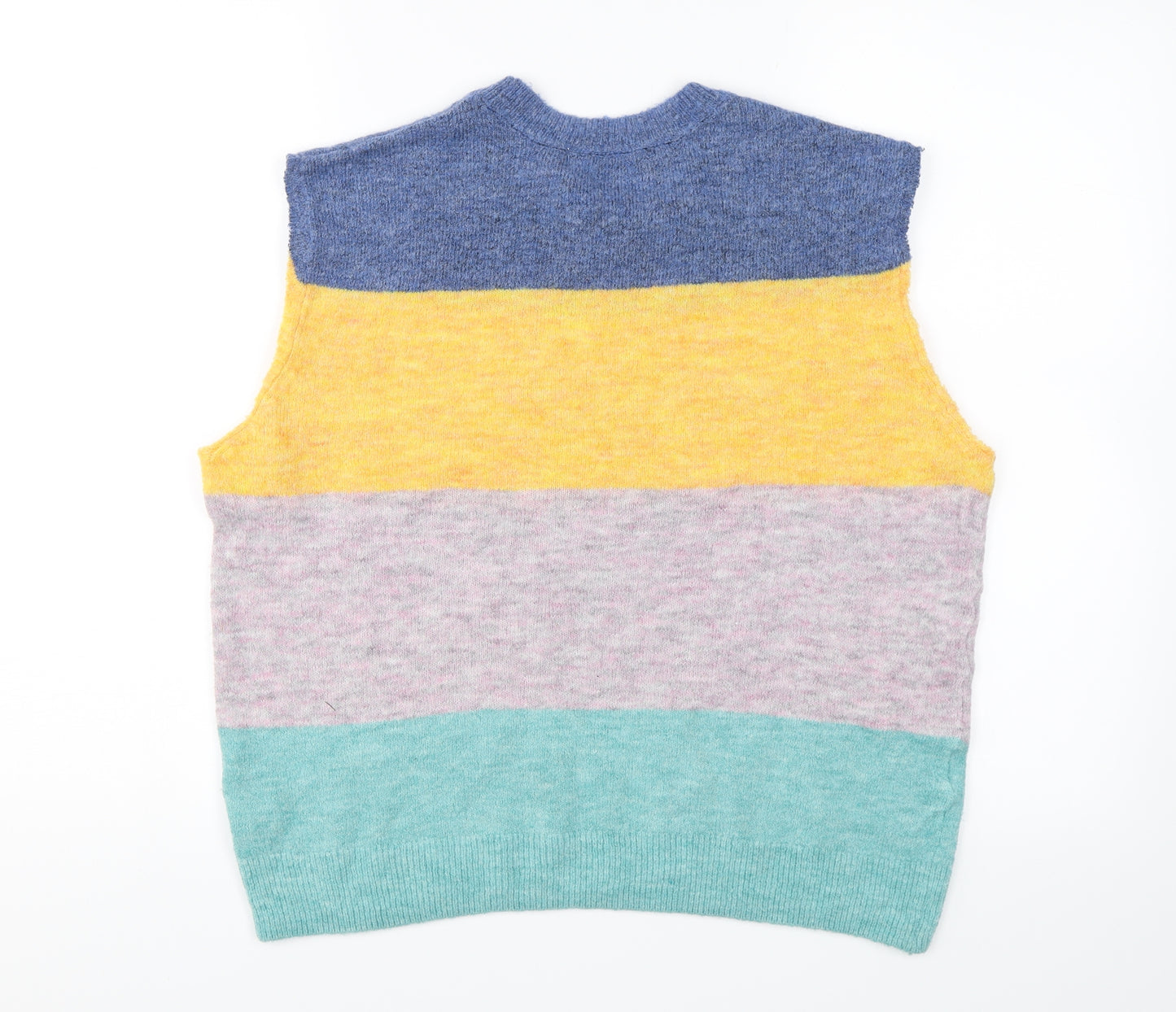 H&M Womens Multicoloured Striped  Vest Jumper Size XS