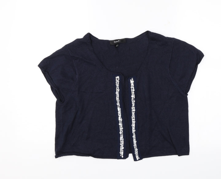 Simply Be Womens Blue Shrug Jumper Size 16