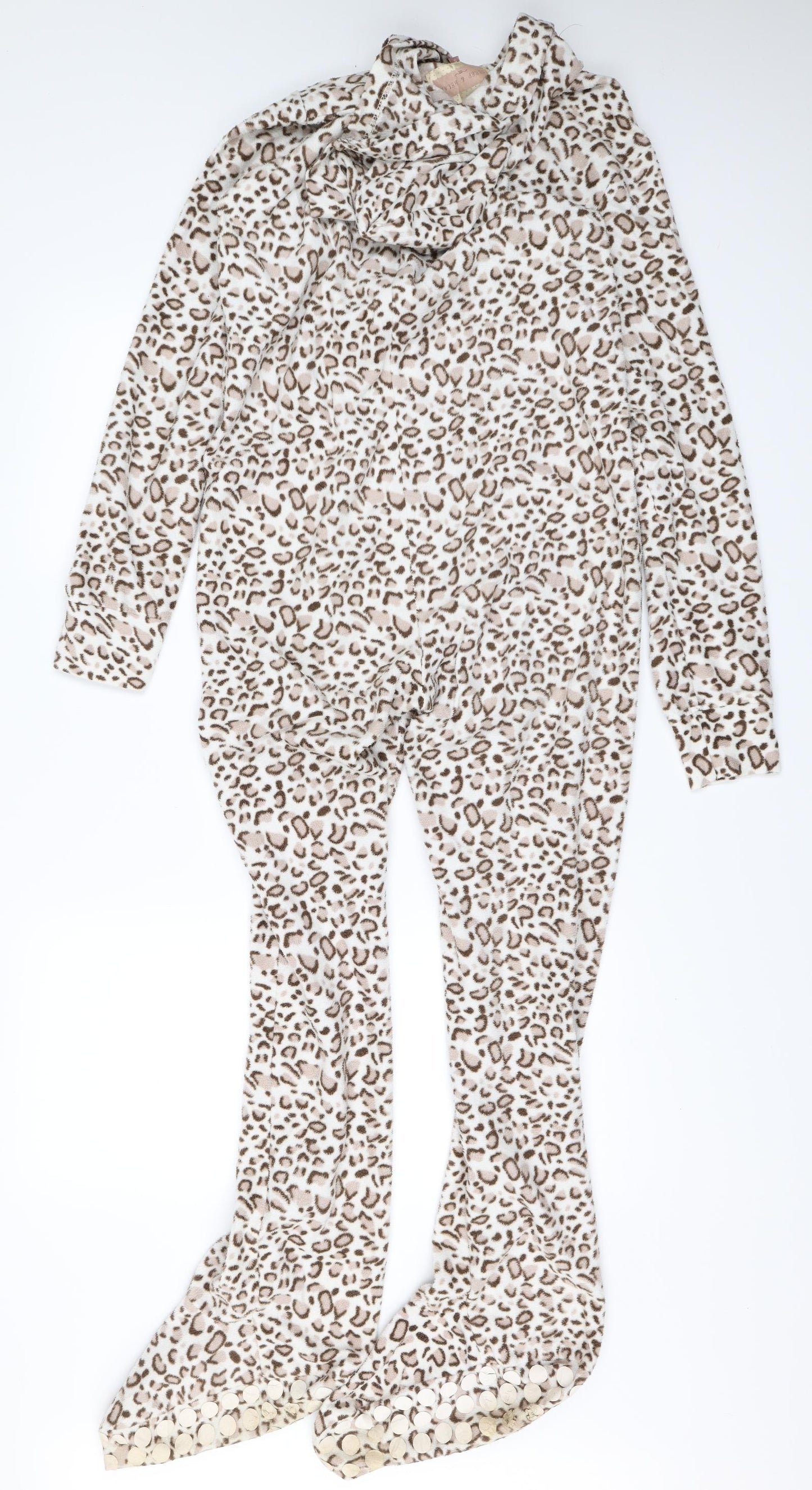 Sleep & Relax Womens White Animal Print  Top One Piece Size S