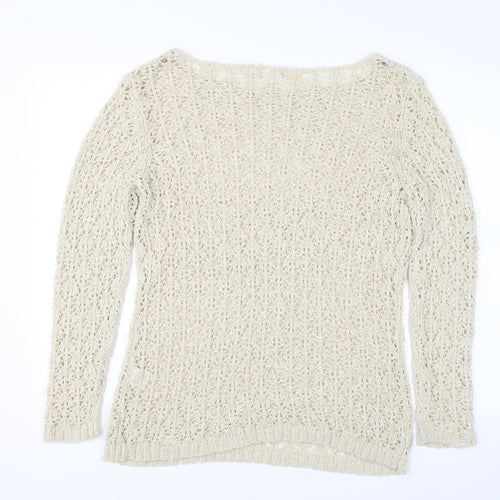 Soon Womens White   Pullover Jumper Size 18