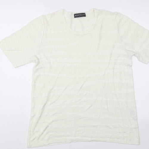 Martello Womens White   Jersey T-Shirt Size L