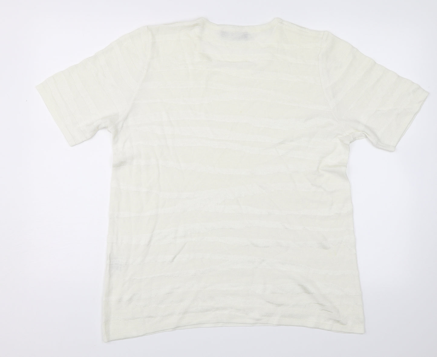 Martello Womens White   Jersey T-Shirt Size L