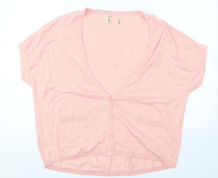 Matalan Womens Pink Cardigan Jumper Size L