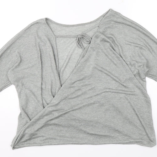 Debenhams Womens Grey   Jersey Blouse Size 16