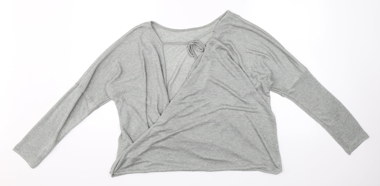 Debenhams Womens Grey   Jersey Blouse Size 16
