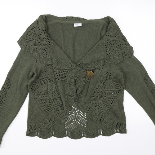 LUCIA Womens Green   Cardigan Jumper Size 16