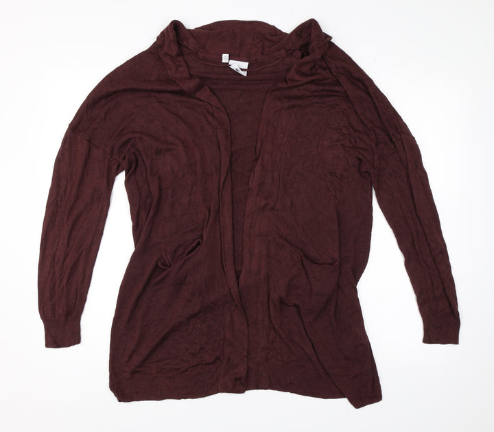 JUNAROSE Womens Red Cardigan Jumper Size 14