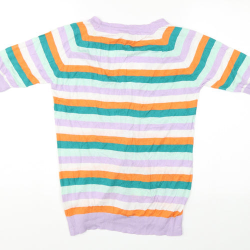 Estelle Womens Multicoloured Striped  Cardigan Jumper Size L
