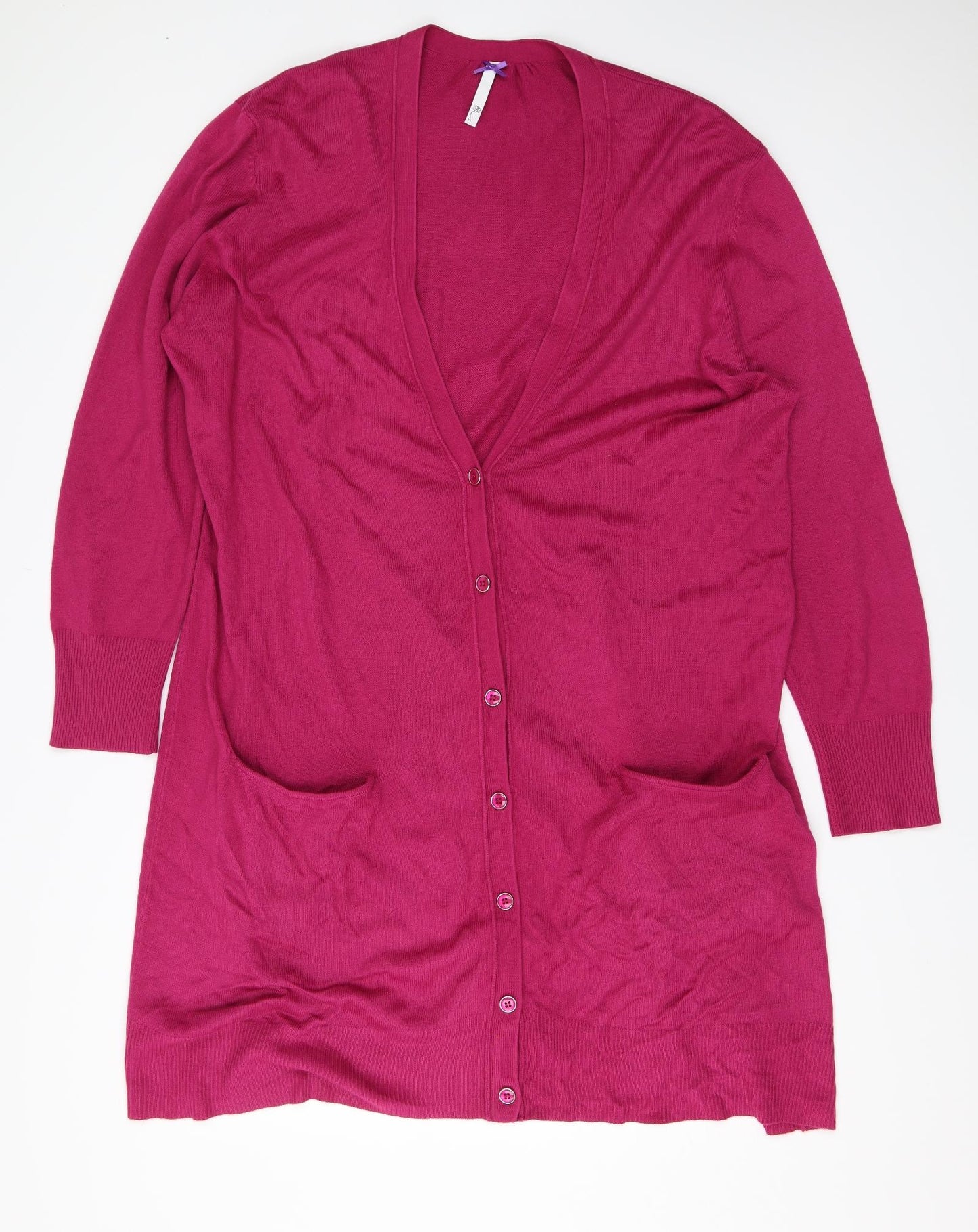 BHS Womens Pink   Cardigan Jumper Size 22