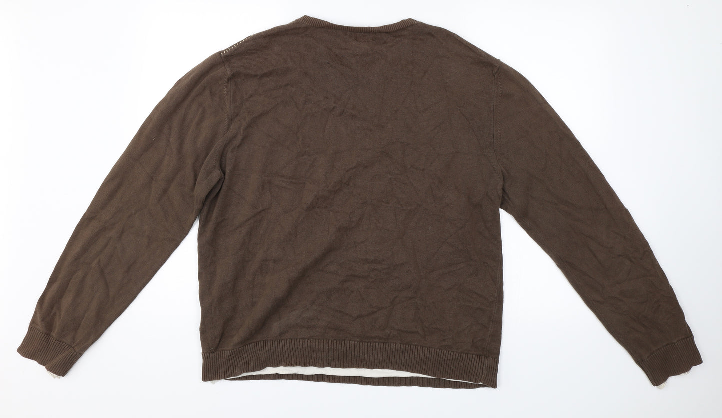 Urban Stone Womens Brown   Pullover Jumper Size XL