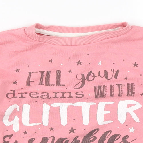 Young Dimension Girls Pink   Pullover Jumper Size 5-6 Years  - Fill your dreams with glitter and sparkles