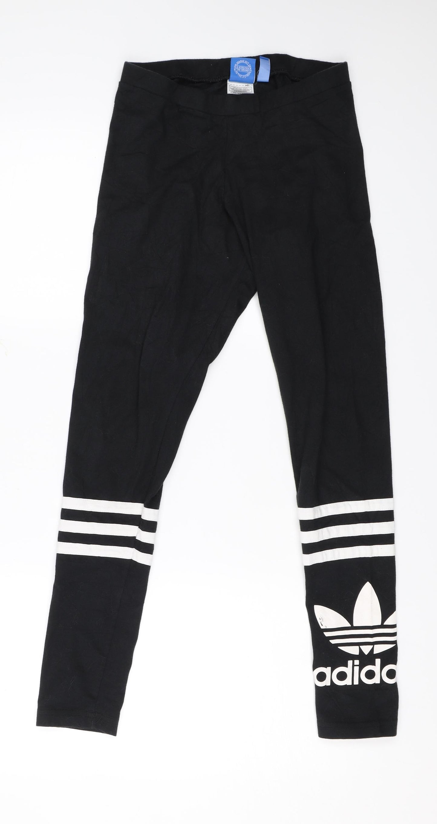 adidas Womens Black   Jogger Leggings Size 8 L25 in