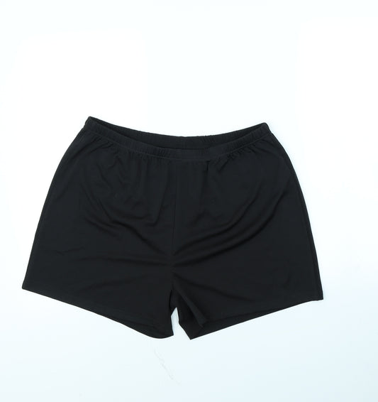 Front view of SHEIN women’s black bermuda shorts, size XL