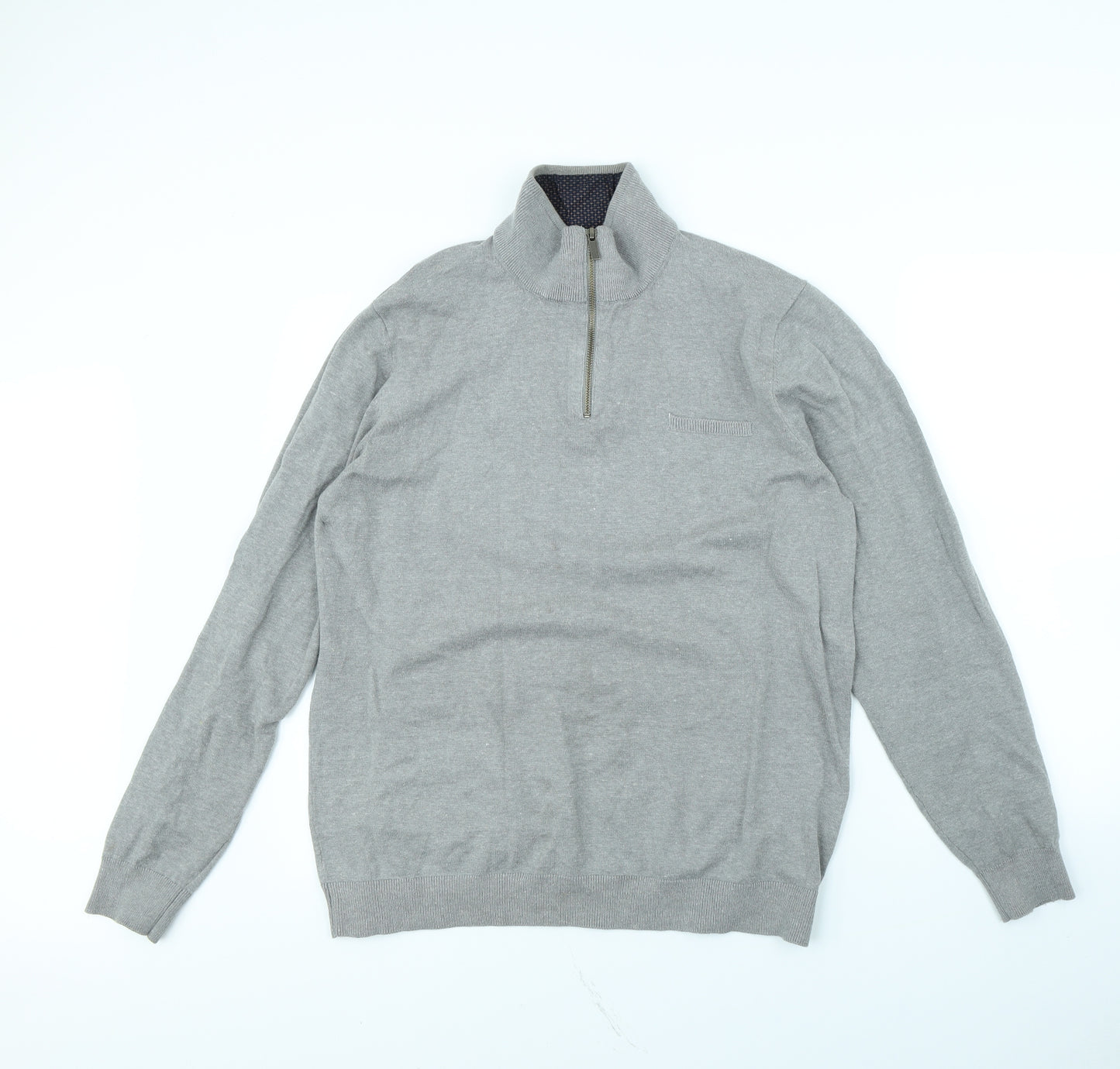 Avenue Mens Grey   Pullover Jumper Size L