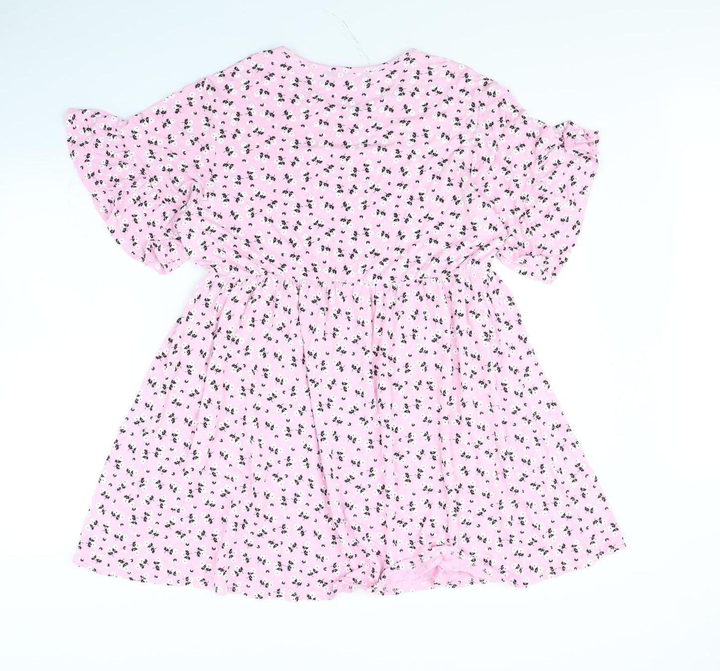 Boohoo Womens Pink Floral  Fit & Flare  Size 16