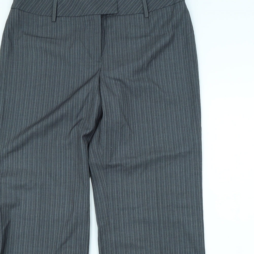 NEXT Womens Grey Striped  Dress Pants Trousers Size 16 L30 in