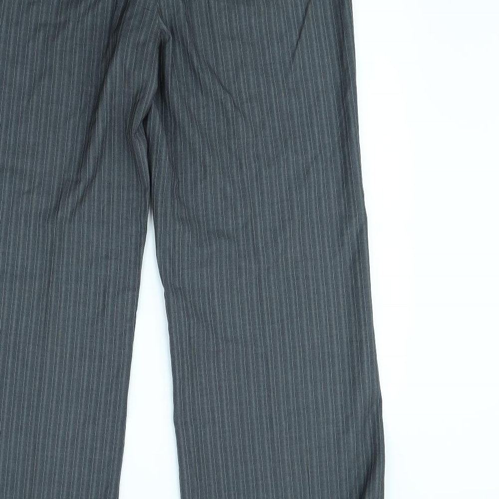 NEXT Womens Grey Striped  Dress Pants Trousers Size 16 L30 in