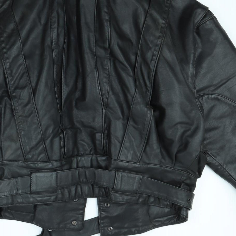 genuine leather Womens Black   Jacket  Size L