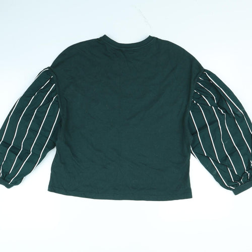 Bershka Womens Grey Striped  Pullover Jumper Size XS