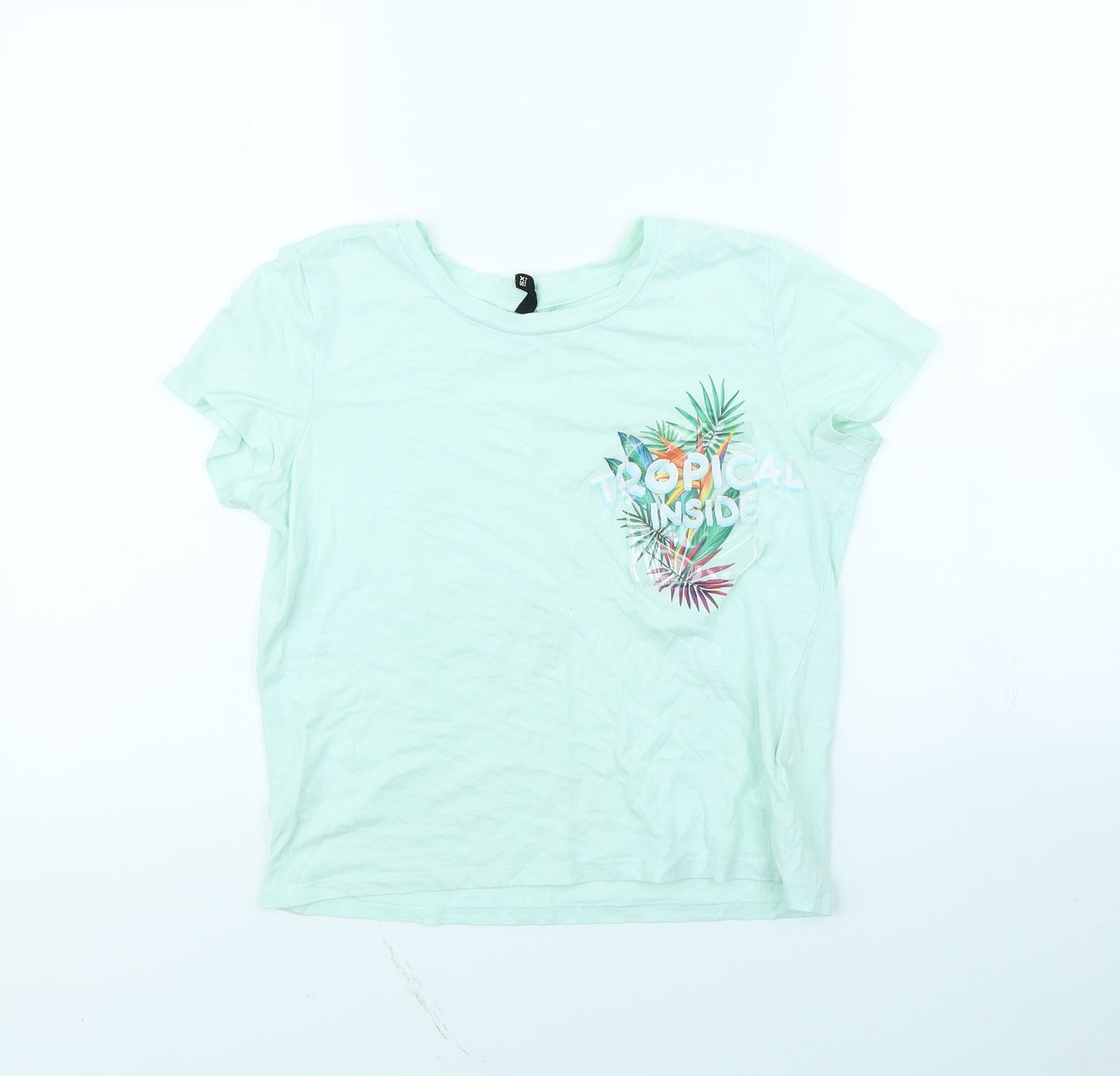 Sinsay Womens Green   Basic T-Shirt Size XS  - Parrot