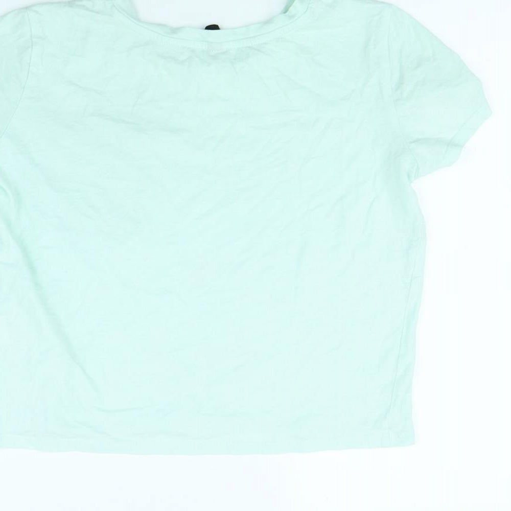 Sinsay Womens Green   Basic T-Shirt Size XS  - Parrot