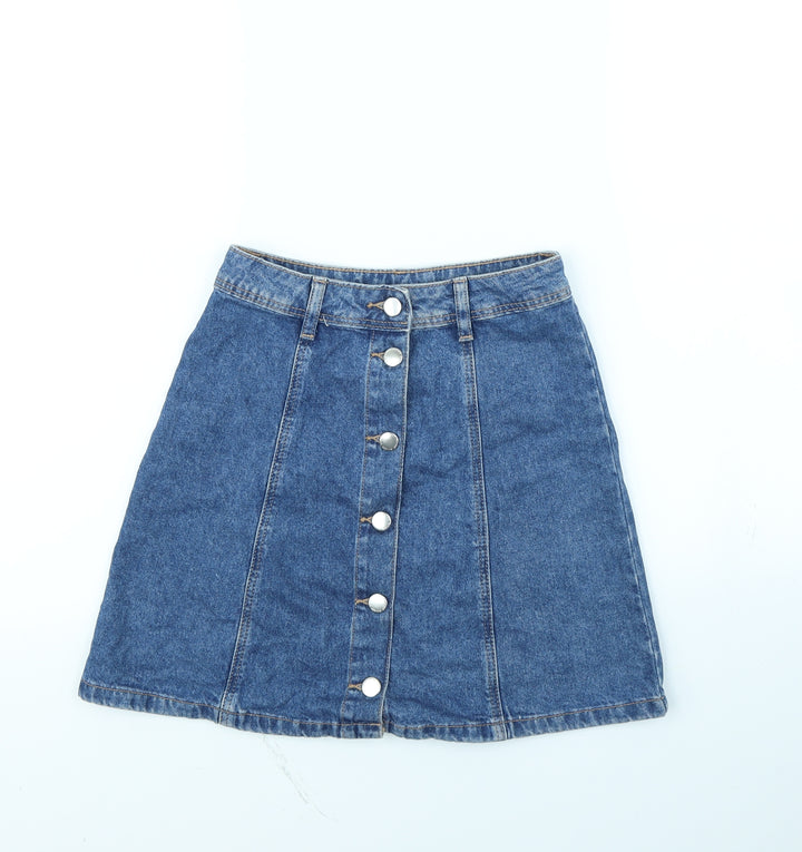 H&M Womens Blue Mini Skirt Size 4