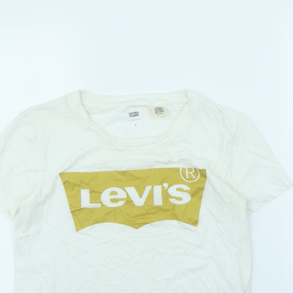 Levis Womens White   Basic T-Shirt Size XS
