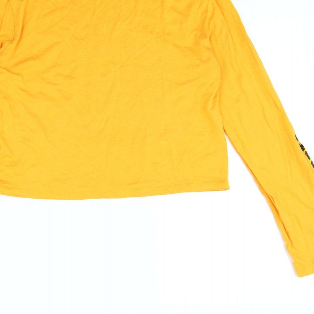 H&M Womens Orange   Basic T-Shirt Size XS