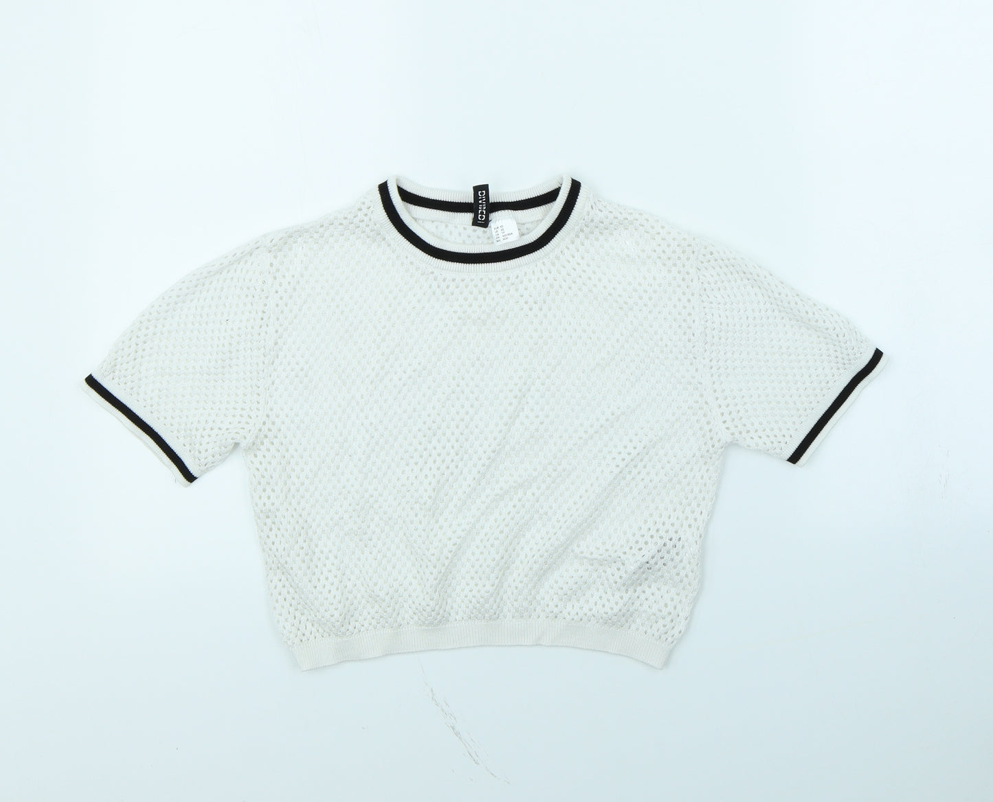 Divided Womens White   Cropped T-Shirt Size XS