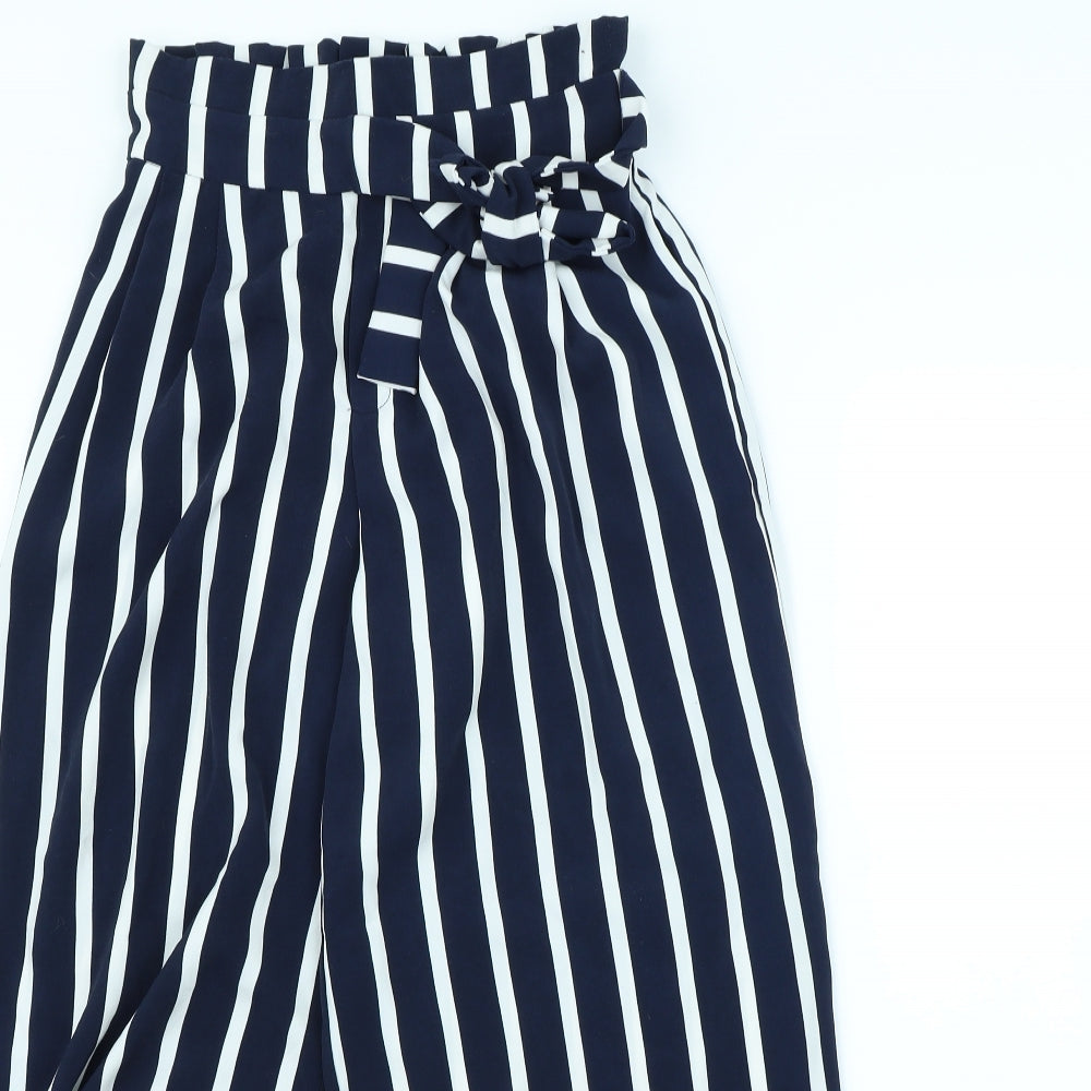 Zara Womens Blue Striped  Dress Pants Trousers Size XS L30 in