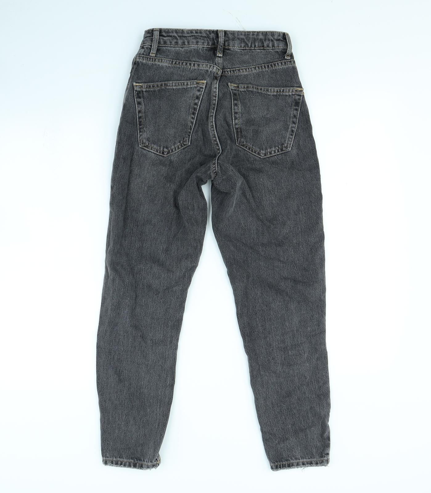 Topshop Womens Black   Mom Jeans Size 25 in L28 in