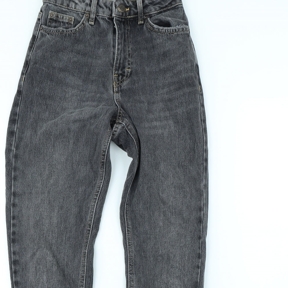 Topshop Womens Black   Mom Jeans Size 25 in L28 in